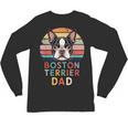 Retro Boston Terrier Dad Unisex Long Sleeve T-Shirt, trending gift