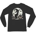Scary Halloween Cat Costume Retro Cat Moon For Men Women Kids Unisex Long Sleeve T-Shirt, trending gift