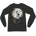 Spooky Halloween Moon Boston Terrier Boston Bull Bostie Unisex Long Sleeve T-Shirt, trending gift