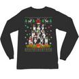 Ugly Sweater Christmas Tree Boston Terrier Dog Xmas Pajama Unisex Long Sleeve T-Shirt, trending gift