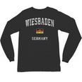 Wiesbaden Germany Vintage Athletic Sports Unisex Long Sleeve T-Shirt, trending gift