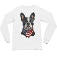 Boston Terrier American Flag Unisex Long Sleeve T-Shirt, trending gift