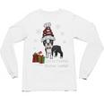 Boston Terrier Christmas T Shirt-Life Is Merrier Premium Tri-Blend Unisex Long Sleeve T-Shirt, trending gift