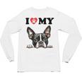 Boston Terrier I Heart My Dog Dog Lover Unisex Long Sleeve T-Shirt, trending gift