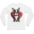 Boston Terrier Mom Dad Bostie Dog Lover Valentines Day Unisex Long Sleeve T-Shirt, trending gift
