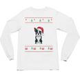 Boston Terrier Wearing Santa Hat Ugly Xmas Dog Lovers Unisex Long Sleeve T-Shirt, trending gift