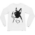 I Love My Boston Terrier Dog With Heart Unisex Long Sleeve T-Shirt, trending gift