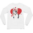 Valentine's Day Boston Terrier Heart Unisex Long Sleeve T-Shirt, trending gift
