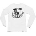 Vintage Boston Terrier UFO Western Wild West Dog Mom Dad Unisex Long Sleeve T-Shirt, trending gift