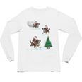 Xmas Lighting Tree Santa Riding Boston Terrier Christmas Unisex Long Sleeve T-Shirt, trending gift