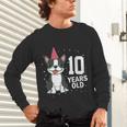 10 Years Old Birthday Boston Terrier Dog Lover 10th Party For Men Women Kids Unisex Long Sleeve T-Shirt, gift for family, gift for coworker