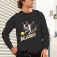 Ballaholic Boston Terrier Dog Chasing Bostie Ball Unisex Long Sleeve T-Shirt, gift for family, gift for coworker