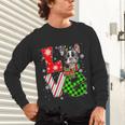 Boston Terrier Christmas Tree Lights Santa Dog Xmas For Men Women Kids Unisex Long Sleeve T-Shirt, gift for family, gift for coworker