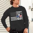 Boston Terrier Dog 4th Of July US American Flag Patriotic Unisex Long Sleeve T-Shirt, gift for family, gift for coworker
