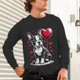 Boston Terrier Dog Valentine's Day Dog Owner Unisex Long Sleeve T-Shirt, gift for family, gift for coworker