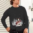 Boston Terrier In The Snow Merry Christmas Winter Unisex Long Sleeve T-Shirt, gift for family, gift for coworker