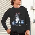 Boston Terrier Weightlifting Deadlift Men Fitness Gym Unisex Long Sleeve T-Shirt, gift for family, gift for coworker