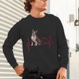Heartbeat Boston Terrier Dog Unisex Long Sleeve T-Shirt, gift for family, gift for coworker