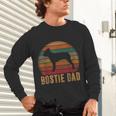Retro Boston Terrier Dad Dog Owner Pet Bostie Father Unisex Long Sleeve T-Shirt, gift for family, gift for coworker