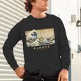 Surfing Boston Terrier Kanagawa Wave Japanese Dog For Men Women Kids Unisex Long Sleeve T-Shirt, gift for family, gift for coworker