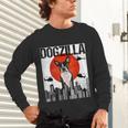 Vintage Japanese Dogzilla Boston Terrier Unisex Long Sleeve T-Shirt, gift for family, gift for coworker
