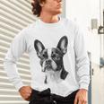 Boston Terrier Dog Motif Pet Illustration Boston Terrier For Men Women Kids Unisex Long Sleeve T-Shirt, gift for family, gift for coworker