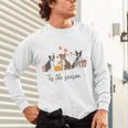Boston Terrier Fall Pumpkin Tis The Season Autumn Women Unisex Long Sleeve T-Shirt, gift for family, gift for coworker