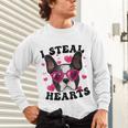 Boston Terrier Heart Glasses Girls Bostie Valentines Day Unisex Long Sleeve T-Shirt, gift for family, gift for coworker