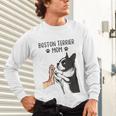Boston Terrier Mom Dogs Mum Woman Unisex Long Sleeve T-Shirt, gift for family, gift for coworker