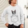 Boston Terrier In The Pocket Cute Boston Terrier Dog Lovers Men Women Girls Kids Unisex Long Sleeve T-Shirt, gift for family, gift for coworker