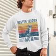 Dog Boston Terrier Mom Vintage Boston Terrier Mom Unisex Long Sleeve T-Shirt, gift for family, gift for coworker
