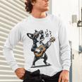 Dog Playing Guitar Singing Boston Terrier For Men Women Girls Kids Unisex Long Sleeve T-Shirt, gift for family, gift for coworker