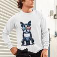 USA Flag Boston Terrier Best Dog Mom Ever 2025 Unisex Long Sleeve T-Shirt, gift for family, gift for coworker