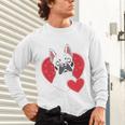 Valentine's Day Boston Terrier Unisex Long Sleeve T-Shirt, gift for family, gift for coworker