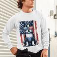 Vintage Boston Terrier Dog American US USA Flag Pets Dogs Unisex Long Sleeve T-Shirt, gift for family, gift for coworker