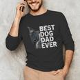 Best Dog Dad Ever Boston Terrier Dog Lover For Dad Men Women Girls Kids Unisex Long Sleeve T-Shirt, funny gift