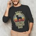 Best Dog Father Dad Vintage Boston Terrier For Men Women Unisex Long Sleeve T-Shirt, funny gift