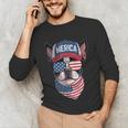 Boston Terrier 4th Of July US Merica Bostie Dog Patriotic For Men Women Kids Unisex Long Sleeve T-Shirt, funny gift