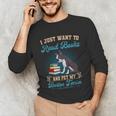 Boston Terrier American Gentleman Bibliophile Book Lover Unisex Long Sleeve T-Shirt, funny gift