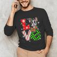 Boston Terrier Christmas Tree Lights Santa Dog Xmas For Men Women Kids Unisex Long Sleeve T-Shirt, funny gift