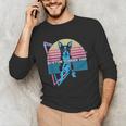 Boston Terrier Dad Retro Unisex Long Sleeve T-Shirt, funny gift
