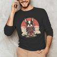 Boston Terrier Dog Japanese Style Samurai Dogs Unisex Long Sleeve T-Shirt, funny gift
