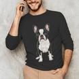 Boston Terrier Dog Motif Pet Art Boston Terrier For Men Women Kids Unisex Long Sleeve T-Shirt, funny gift