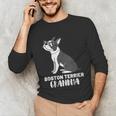 Boston Terrier Dog Owner Grandma Unisex Long Sleeve T-Shirt, funny gift