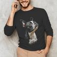 Boston Terrier Dog Graphic Pet Art Boston Terrier For Men Women Kids Unisex Long Sleeve T-Shirt, funny gift