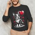 Boston Terrier Dog Valentine's Day Dog Owner Unisex Long Sleeve T-Shirt, funny gift