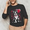 Boston Terrier Dog Valentine's Day Dog Owner Valentine Unisex Long Sleeve T-Shirt, funny gift