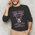 Boston Terrier Don't Mess With American Gentleman Dog Lover Unisex Long Sleeve T-Shirt, funny gift