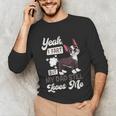 Boston Terrier Fart American Gentleman Non-Sporting Dog Unisex Long Sleeve T-Shirt, funny gift