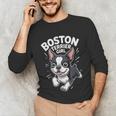 Boston Terrier Girl Cute Cartoon For Dog Owners Pet Terrier Unisex Long Sleeve T-Shirt, funny gift